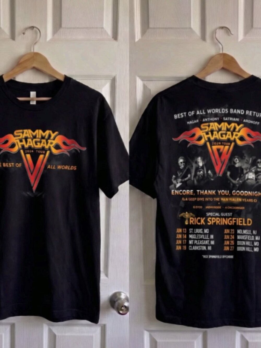 Sammy Hagar The Best Of All Worlds Tour Graphic Black T-Shirt